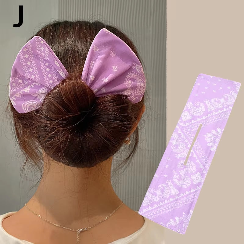 Fashion Magic Twist Clip Lazy Headband Hair Braider Curler Bow Barrette Elegant Donut Bun Maker Tool Scrunchies Hair Accessories