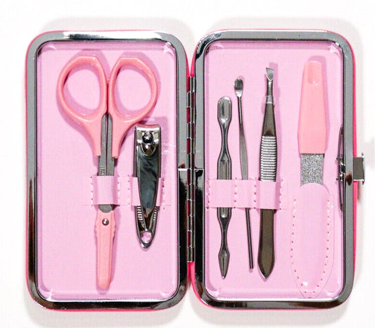 6 in 1 Beauty Nail Kit with Case Max Womens Girls Beauty Set Manicure Pedicure