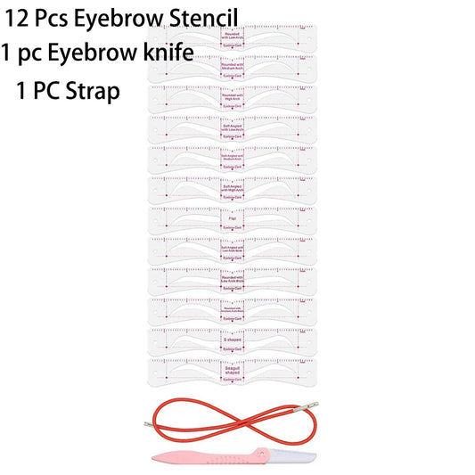 Grooming Shaping Balanced Template Eyebrow Makeup Magic Eye Brow Class Drawing Guide Eyebrow Stencil Card Template Helper