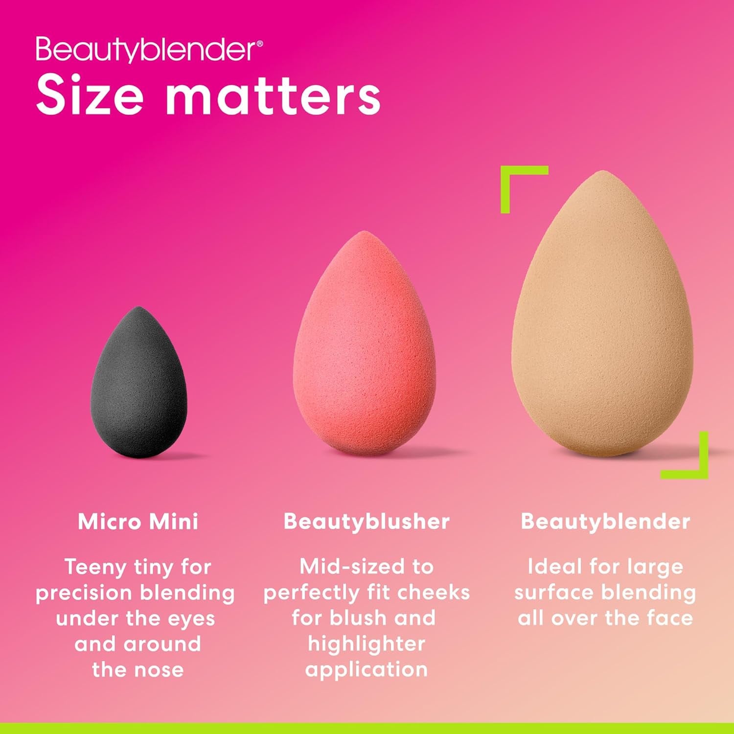 ® | Nude Beige Beauty Blender Makeup Sponge, Super-Soft Foam Easily Blends Foundations, Powders & Creams, Made in USA, Reusable, Washable, Streak Free Application, Vegan, Cruelty Free