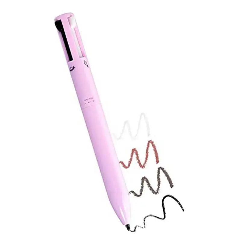 4 Color Multi-Function Makeup Pen 4 in 1 Makeup Pen Waterproof Cosmetic Pencil for Eyeliner Brow Lip Liner Highlighter