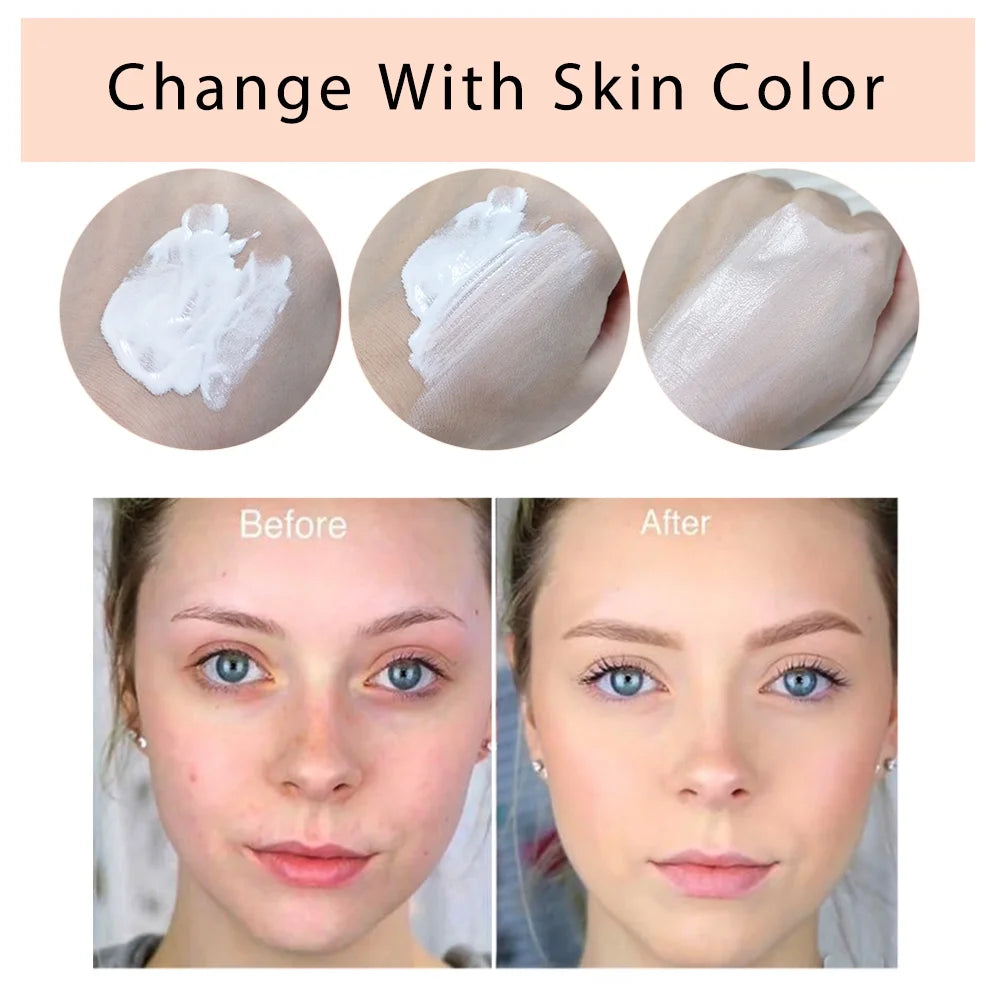 Color Changing Foundation, All Day Flawless Finish Color Changing Makeup Cover Cream SPF 15 (2 Pcs)