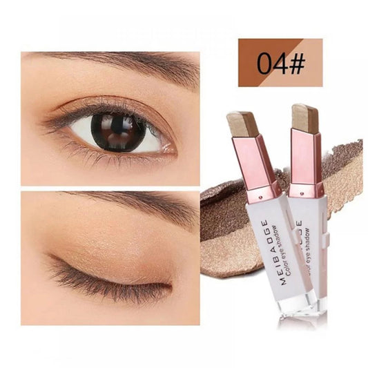 Double Colors Eye Shadow Stick Matte Glitter Shimmer Eyeshadow Gradient Makeup Sticks Waterproof